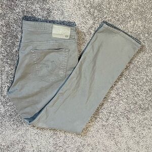 AG Adriano Goldschmied Men's Gray Straight Jeans